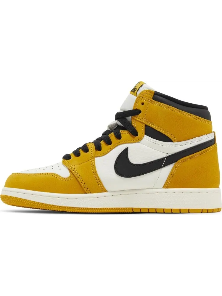 Кроссовки Air Jordan 1 Retro High OG GS 'Yellow Ochre' — изображение 3 из 4, желтый