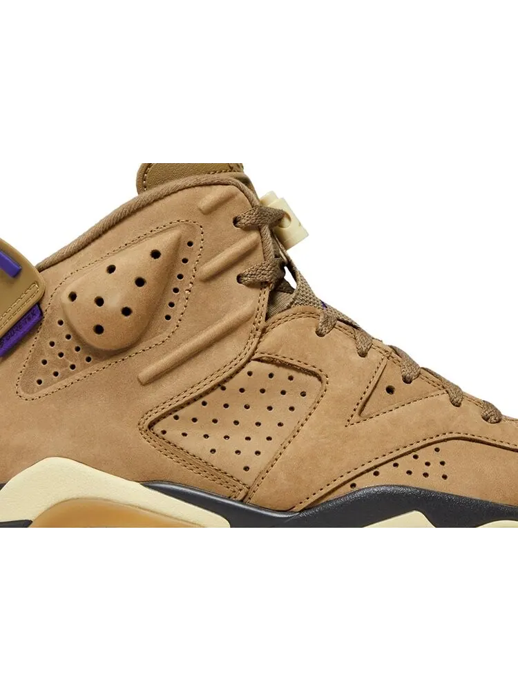 Кроссовки Wmns Air Jordan 6 Retro GORE-TEX 'Brown Kelp' — изображение 2 из 4, коричневый