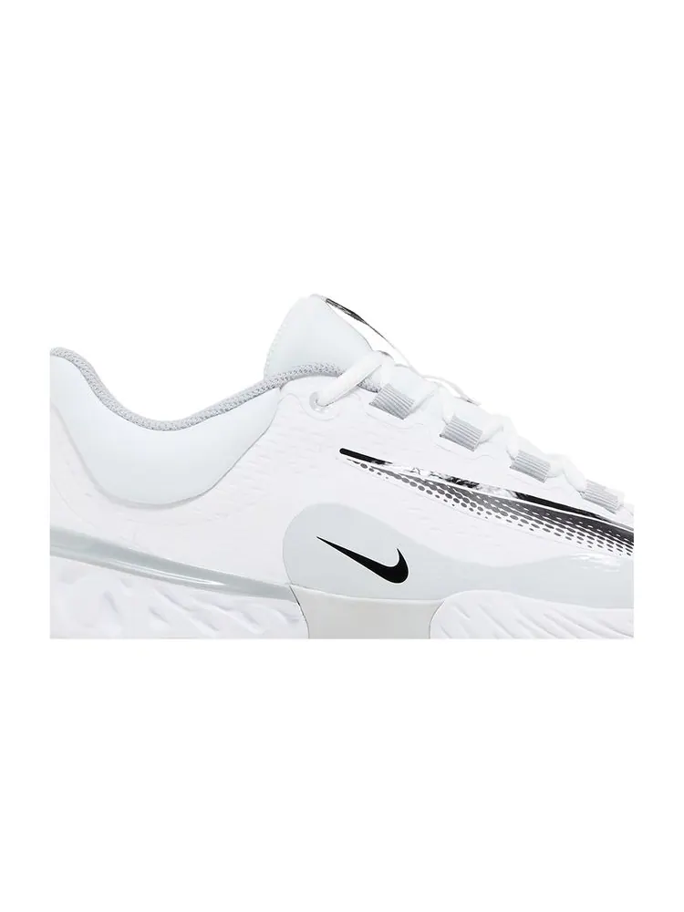 Кроссовки Alpha Huarache Elite 4 Low 'White Black Wolf Grey' — изображение 2 из 8, белый черный серый