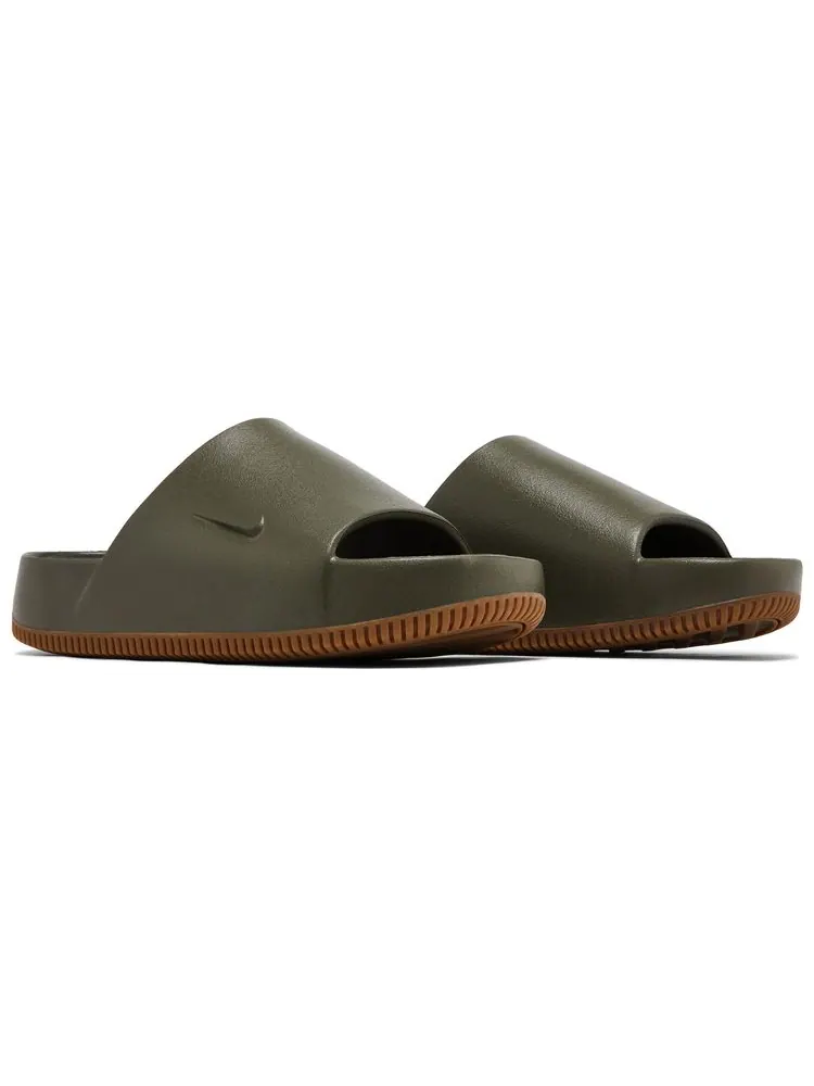 Шлепанцы Nike Calm Slide 'Medium Olive Gum' — изображение 8 из 8, зеленый