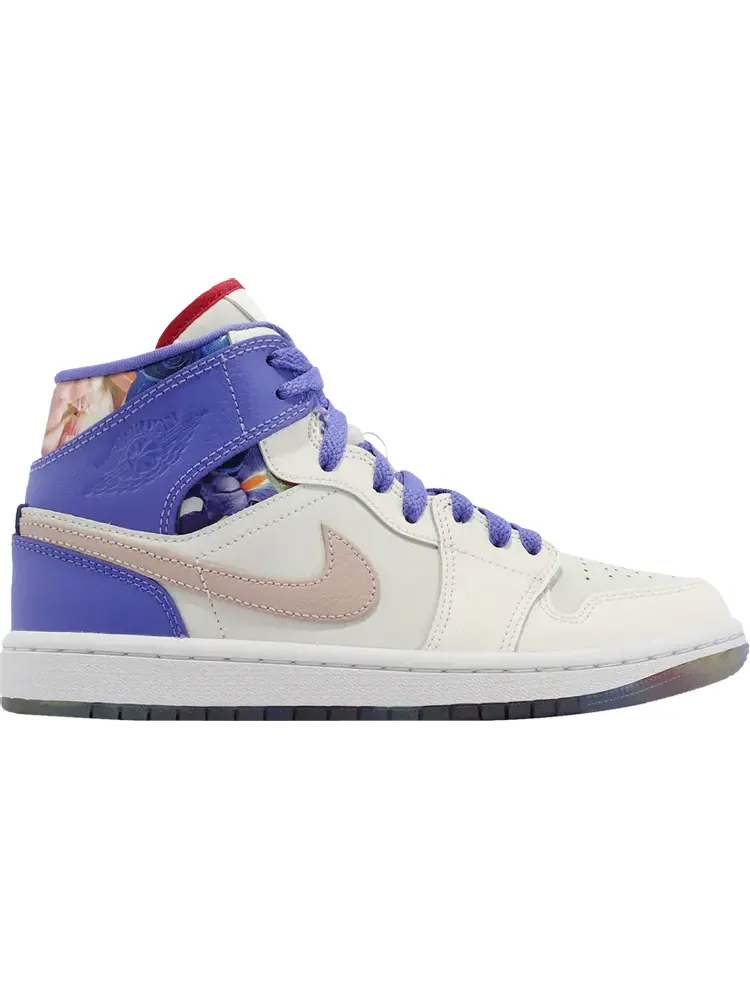 Кроссовки Wmns Air Jordan 1 Mid SE Valentines Day Bouquet — изображение 1 из 1, белый