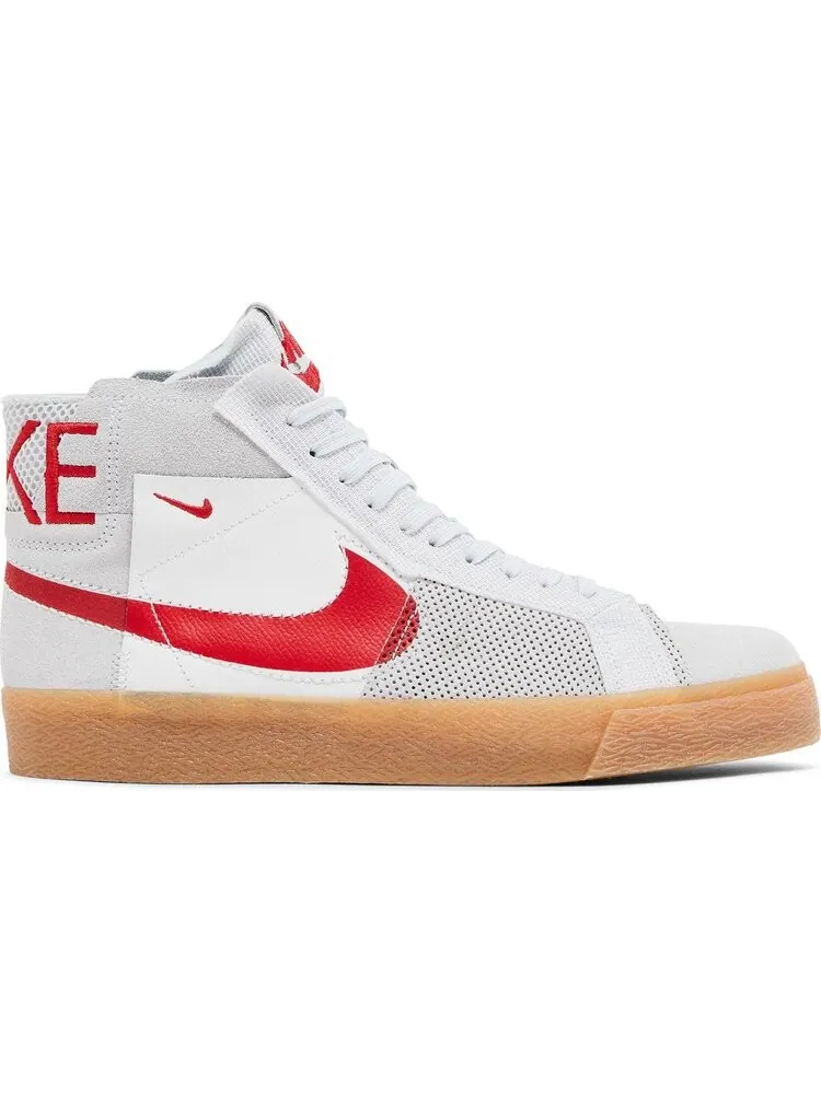 Кроссовки Zoom Blazer Mid Premium SB 'Deconstructed - Platinum University Red Gum' — изображение 1 из 4, серый