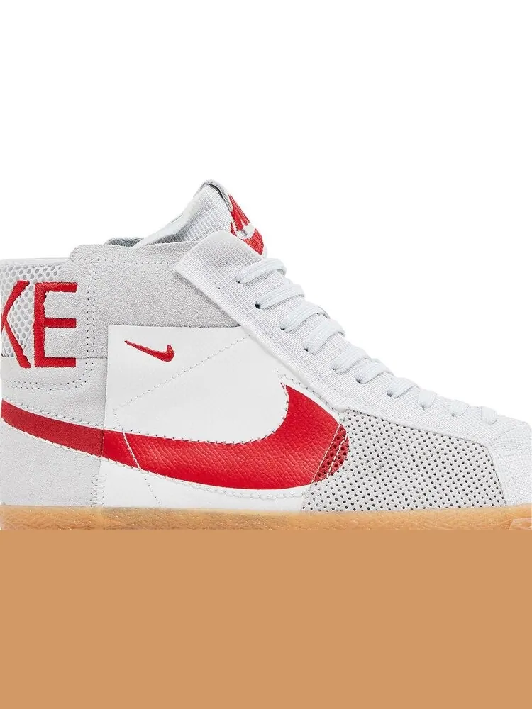 Кроссовки Zoom Blazer Mid Premium SB 'Deconstructed - Platinum University Red Gum' — изображение 2 из 4, серый