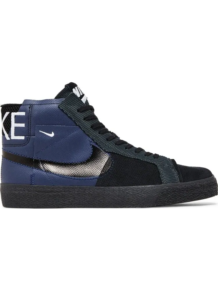 Кроссовки Zoom Blazer Mid Premium SB 'Deconstructed - Midnight Navy Black' — изображение 1 из 4, синий