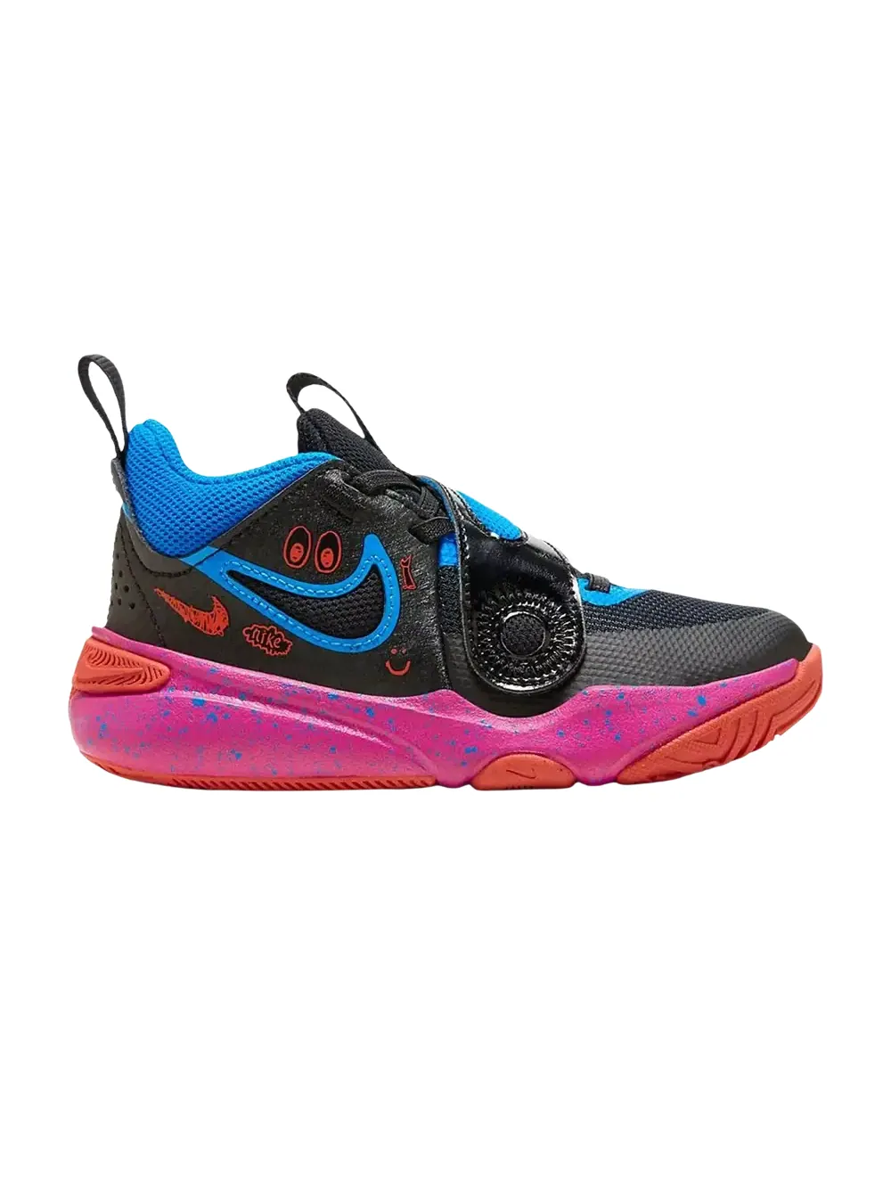 Кроссовки Nike Team Hustle D11 PS — изображение 1 из 1, черный/синий