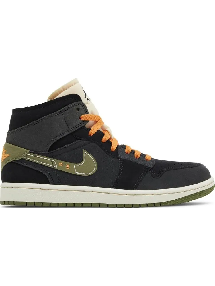 Кроссовки Air Jordan 1 Mid SE Craft 'Anthracite Light Olive' — изображение 1 из 4, черный