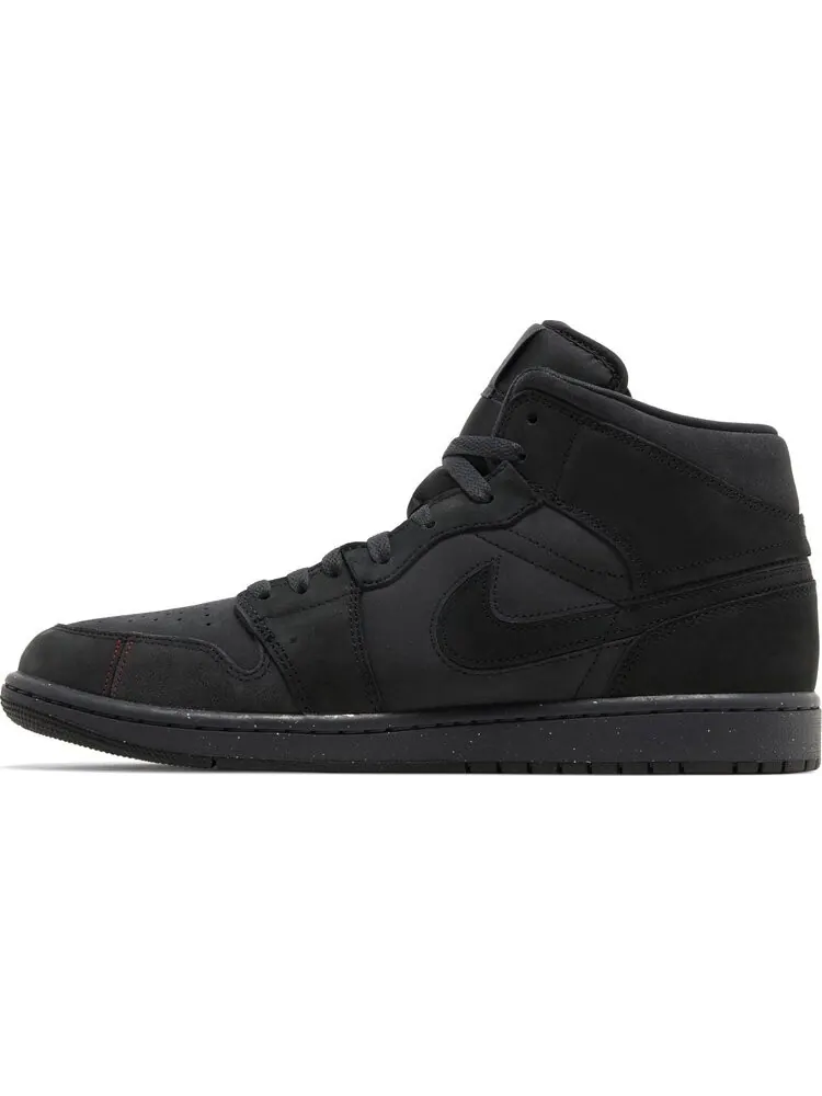 Кроссовки Air Jordan 1 Mid SE Craft 'Dark Smoke Red' — изображение 3 из 4, черный