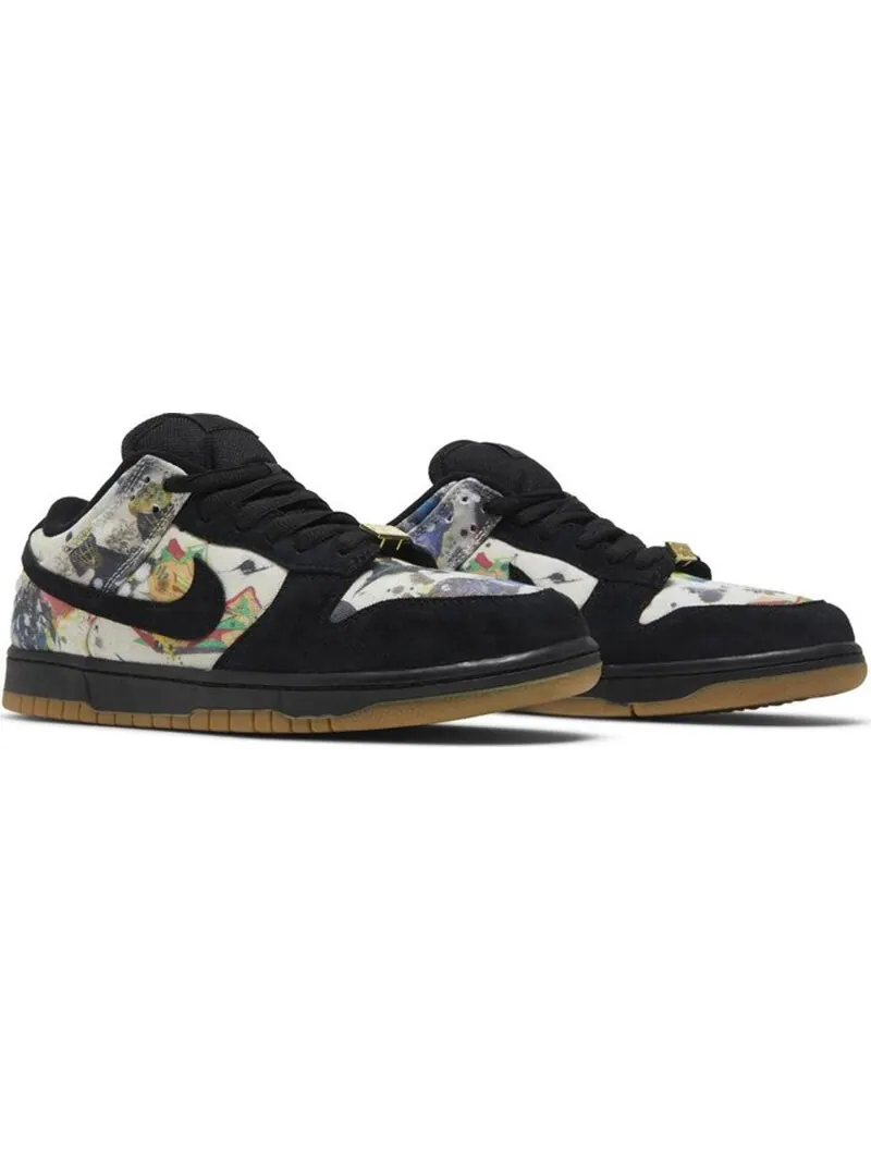 Кроссовки Nike Dunk Low SB х Supreme 'Rammellzee' — изображение 2 из 4, черный/мультиколор