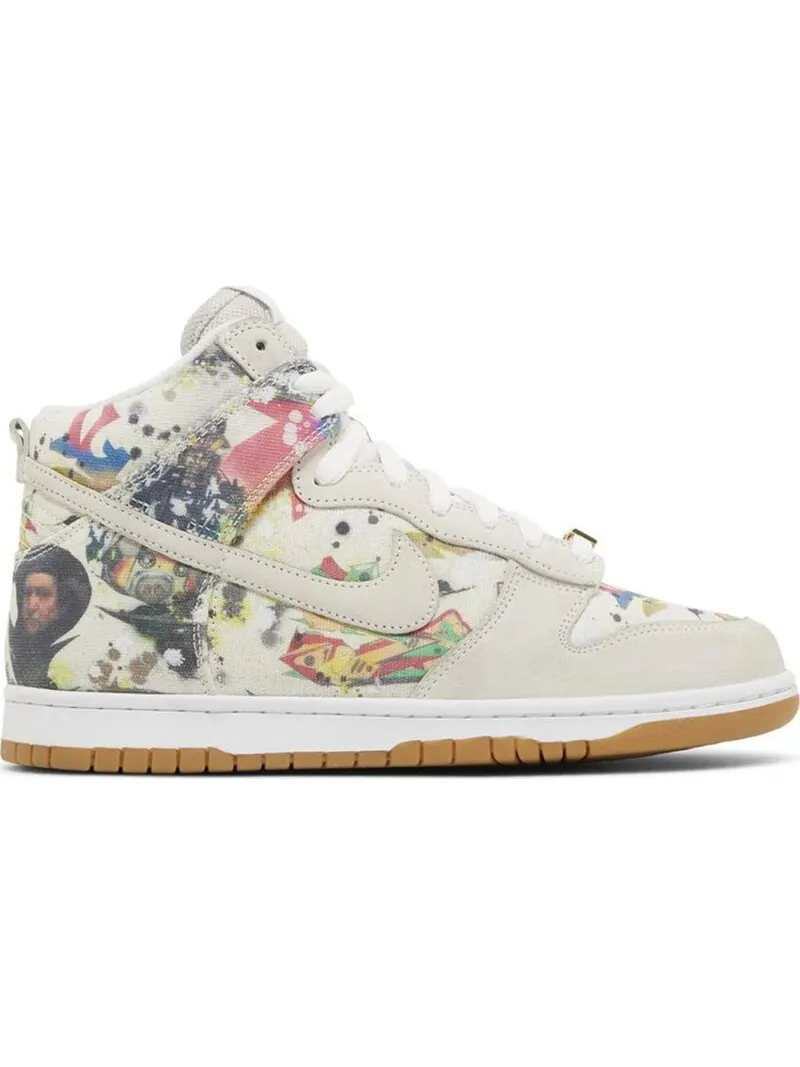 Кроссовки Nike Dunk High SB х Supreme 'Rammellzee' — изображение 1 из 6, белый/мультиколор