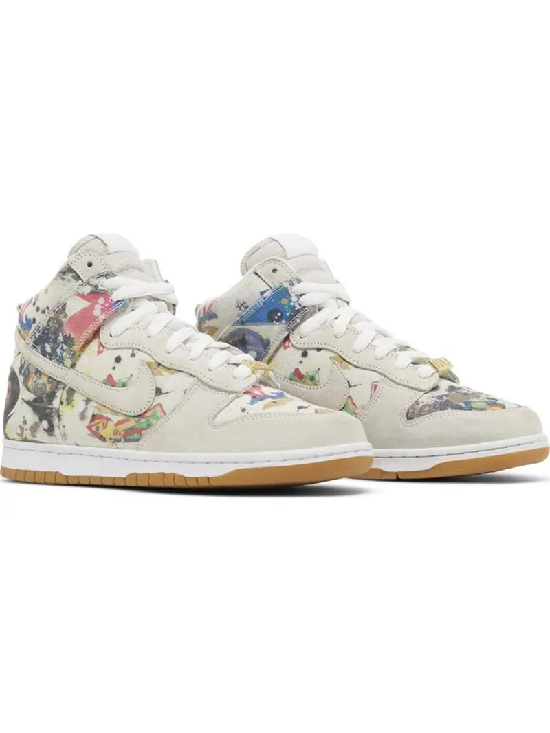 Кроссовки Nike Dunk High SB х Supreme 'Rammellzee' — изображение 2 из 6, белый/мультиколор