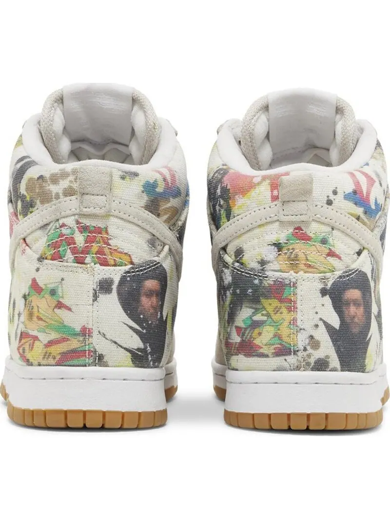 Кроссовки Nike Dunk High SB х Supreme 'Rammellzee' — изображение 3 из 6, белый/мультиколор