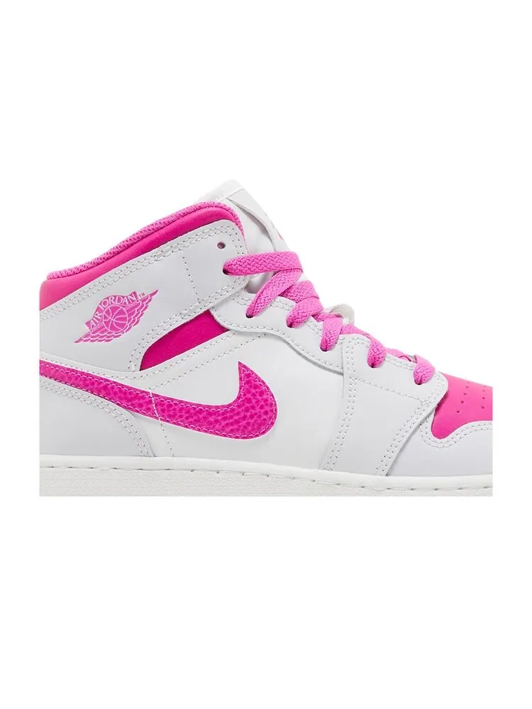Кроссовки Air Jordan 1 Mid GS — изображение 2 из 4, розовый