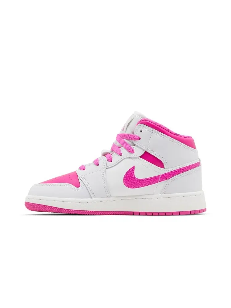 Кроссовки Air Jordan 1 Mid GS — изображение 3 из 4, розовый