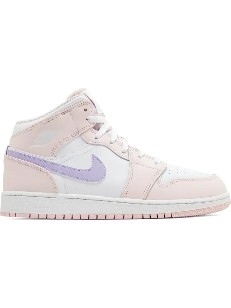 Кроссовки Air Jordan 1 Mid GS 'Pink Wash' — изображение 1 из 4, розовый