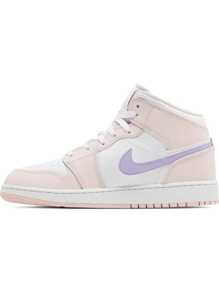 Кроссовки Air Jordan 1 Mid GS 'Pink Wash' — изображение 3 из 4, розовый