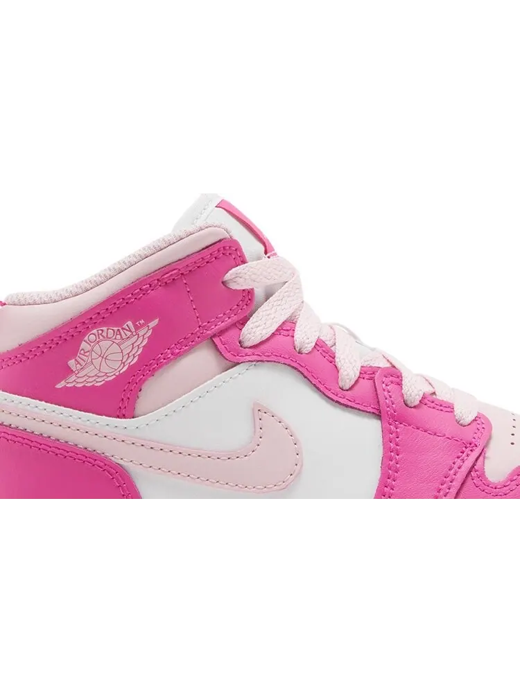 Кроссовки Air Jordan 1 Mid PS 'Fierce Pink' — изображение 2 из 4, розовый
