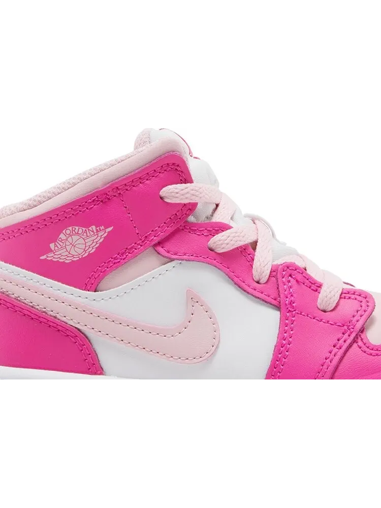 Кроссовки Air Jordan 1 Mid TD 'Fierce Pink' — изображение 2 из 4, розовый