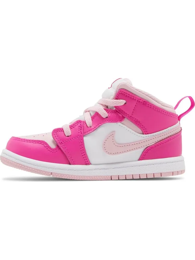 Кроссовки Air Jordan 1 Mid TD 'Fierce Pink' — изображение 3 из 4, розовый