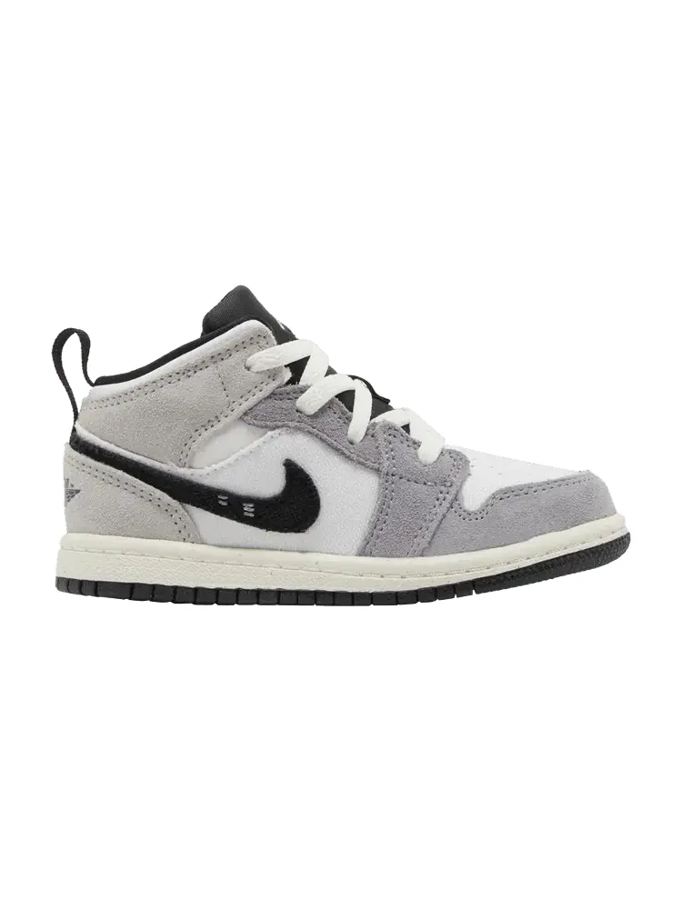 Кроссовки Air Jordan Air Jordan 1 Mid SE Craft TD 'Inside Out - Cement Grey' — изображение 1 из 9, серый/черный/белый/серый