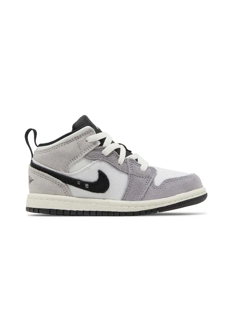 Кроссовки Air Jordan Air Jordan 1 Mid SE Craft TD 'Inside Out - Cement Grey' — изображение 2 из 9, серый/черный/белый/серый