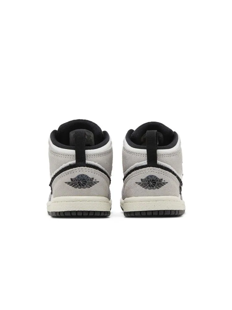 Кроссовки Air Jordan Air Jordan 1 Mid SE Craft TD 'Inside Out - Cement Grey' — изображение 7 из 9, серый/черный/белый/серый
