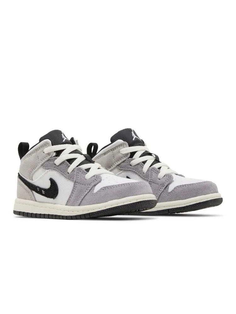 Кроссовки Air Jordan Air Jordan 1 Mid SE Craft TD 'Inside Out - Cement Grey' — изображение 9 из 9, серый/черный/белый/серый