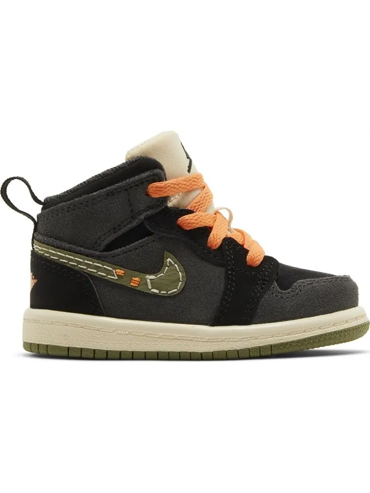 Кроссовки Air Jordan 1 Mid SE Craft TD 'Anthracite Light Olive' — изображение 1 из 4, черный