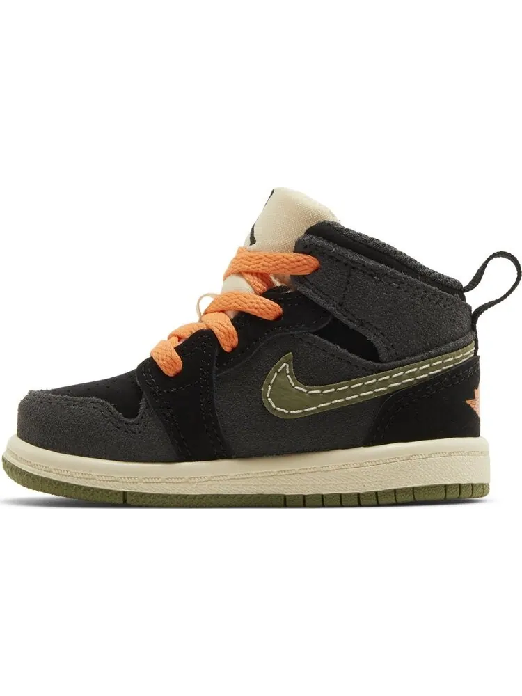Кроссовки Air Jordan 1 Mid SE Craft TD 'Anthracite Light Olive' — изображение 3 из 4, черный