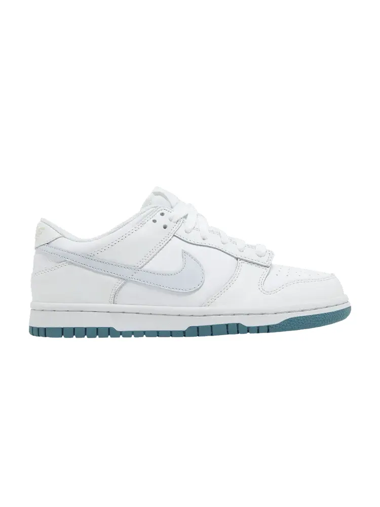 Кроссовки Nike Dunk Low GS 'White Grey Teal' — изображение 1 из 9, белый/белый/серый