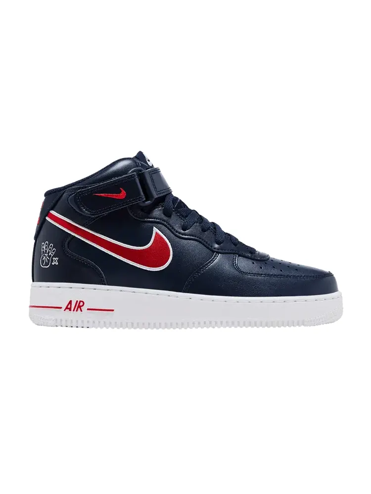 Кроссовки Nike Wmns Air Force 1 '07 Mid 'Houston Comets Four Peat' — изображение 1 из 9, белый/серый/красный