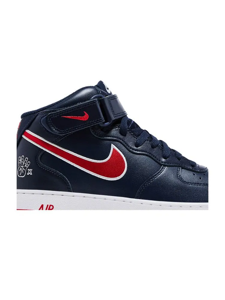 Кроссовки Nike Wmns Air Force 1 '07 Mid 'Houston Comets Four Peat' — изображение 3 из 9, белый/серый/красный