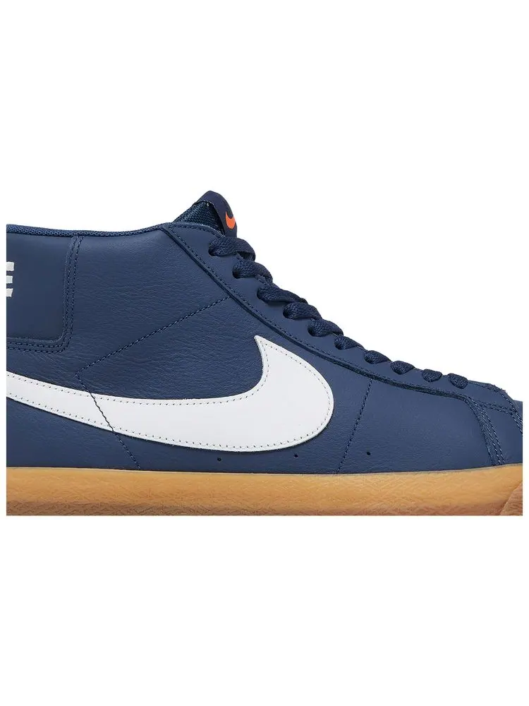 Кроссовки Nike Zoom Blazer Mid SB 'Navy Gum' — изображение 2 из 8, синий