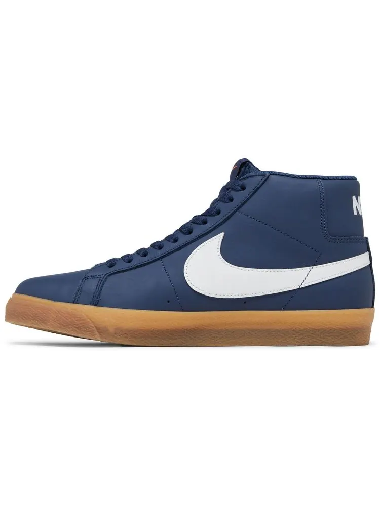 Кроссовки Nike Zoom Blazer Mid SB 'Navy Gum' — изображение 3 из 8, синий
