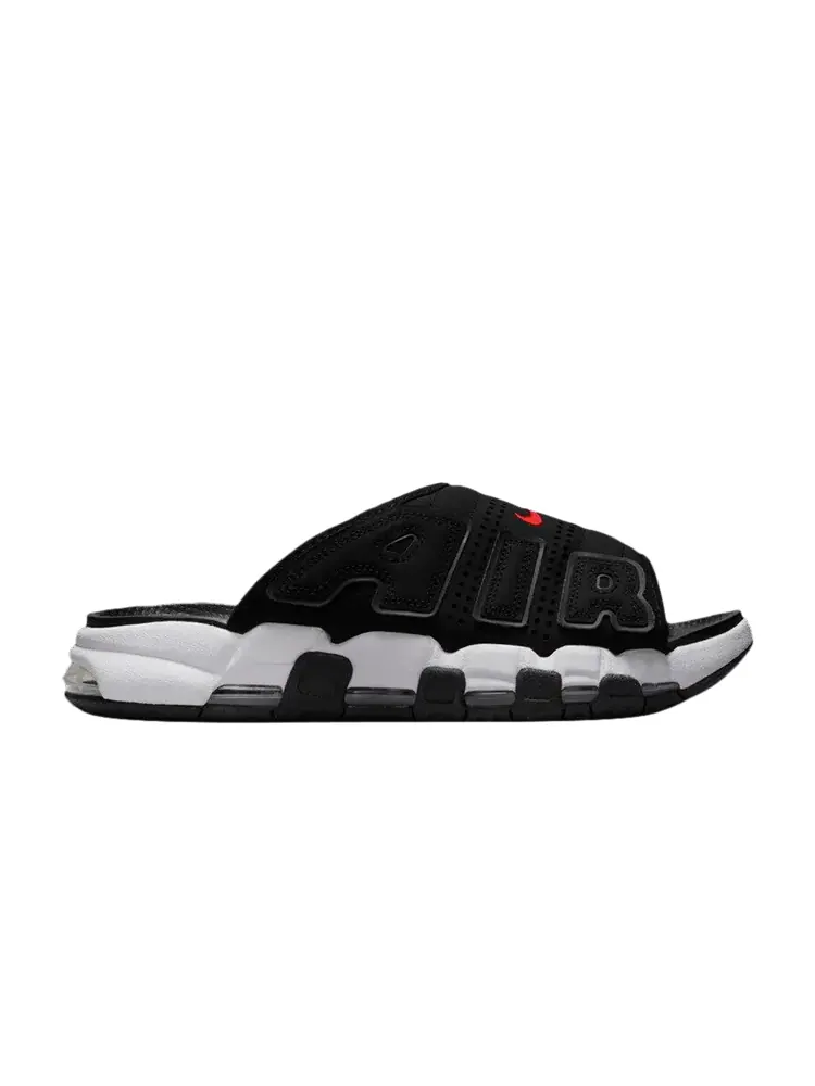 Шлепанцы Air More Uptempo Slide 'Black White Red' — изображение 1 из 1, красный