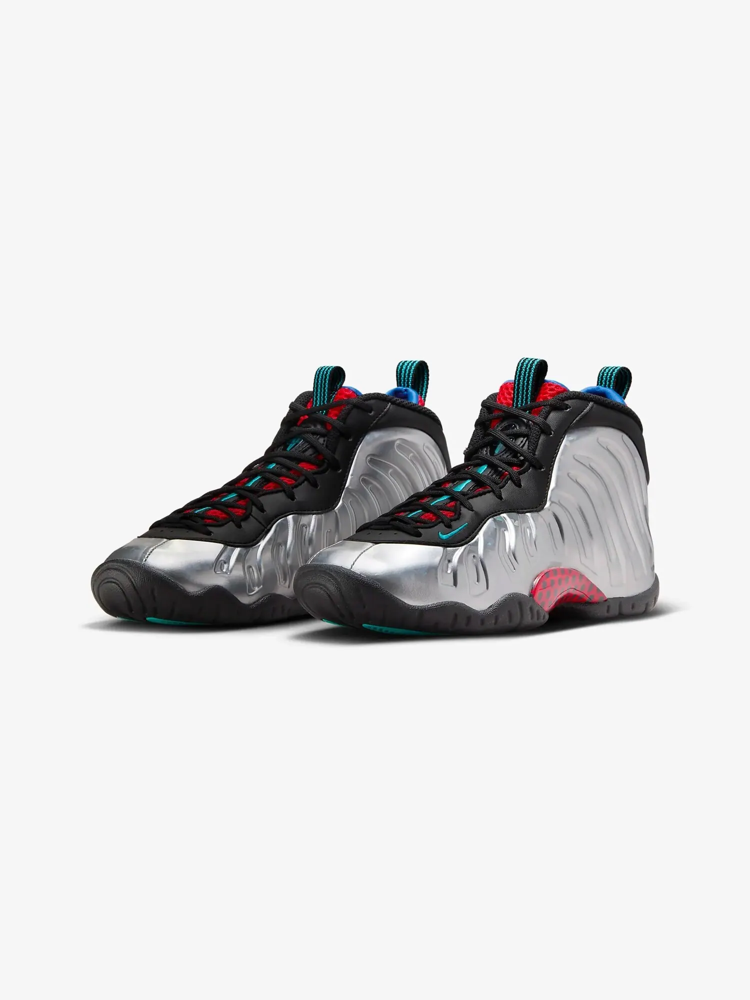 Кроссовки для подростков Nike Little Posite One — изображение 2 из 8, серебристый