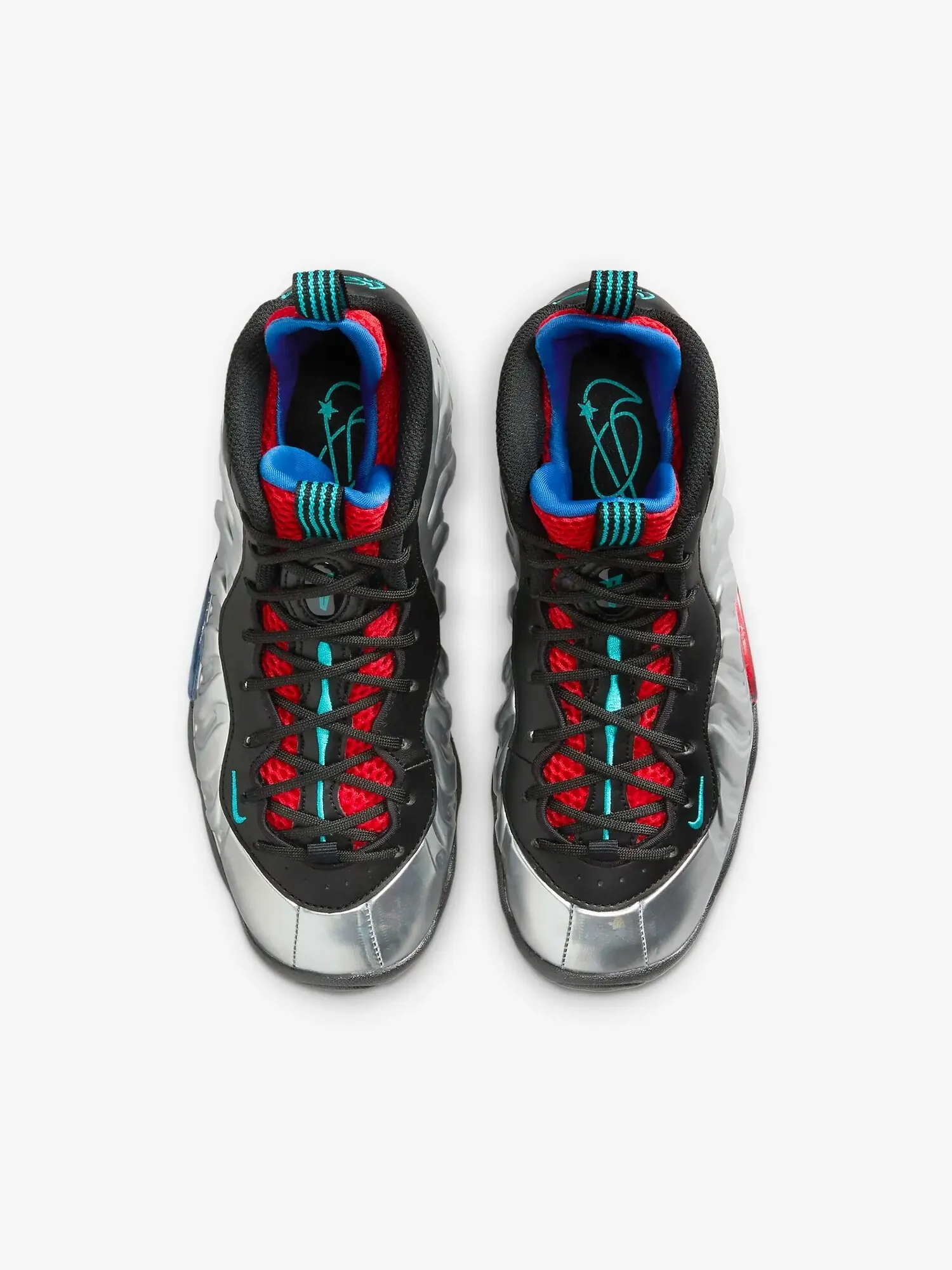 Кроссовки для подростков Nike Little Posite One — изображение 3 из 8, серебристый