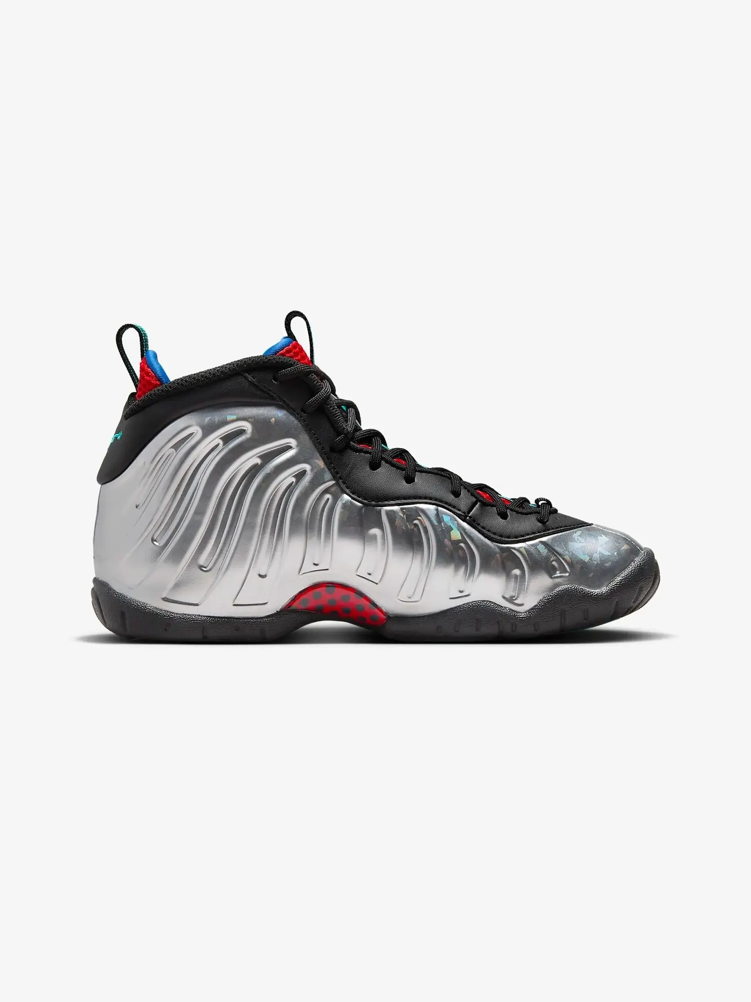 Кроссовки для подростков Nike Little Posite One — изображение 6 из 8, серебристый