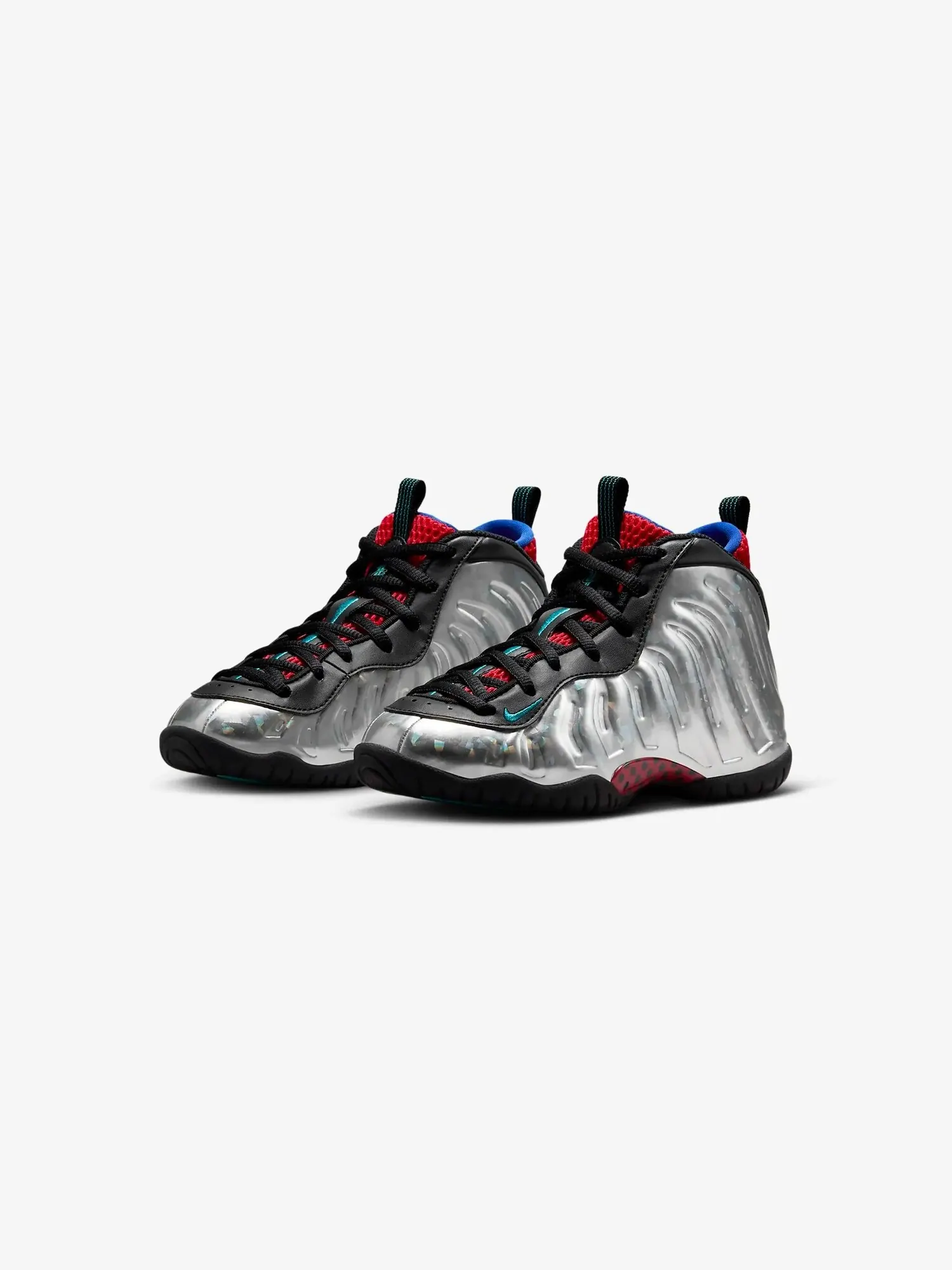 Кроссовки детские Nike Little Posite One — изображение 2 из 8, серебристый