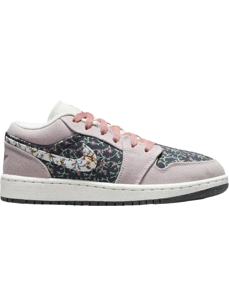 Кроссовки Air Jordan 1 Low SE GS 'Floral' — изображение 1 из 1, фиолетовый