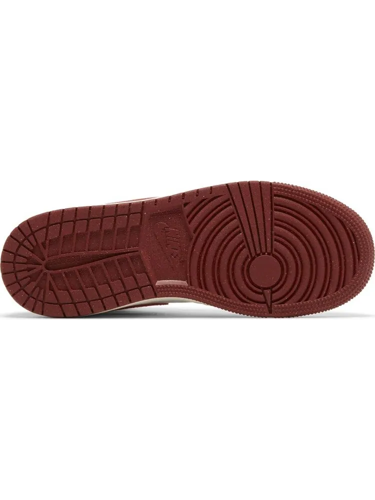Кроссовки Air Jordan 1 Mid SE GS 'White Dune Red' — изображение 4 из 4, белый