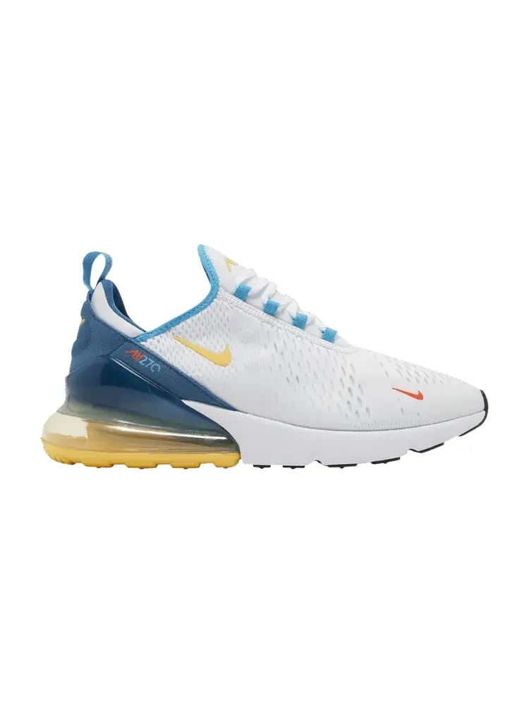 Кроссовки Nike Air Max 270 'White Industrial Blue Citron' — изображение 1 из 9, белый/синий/синий