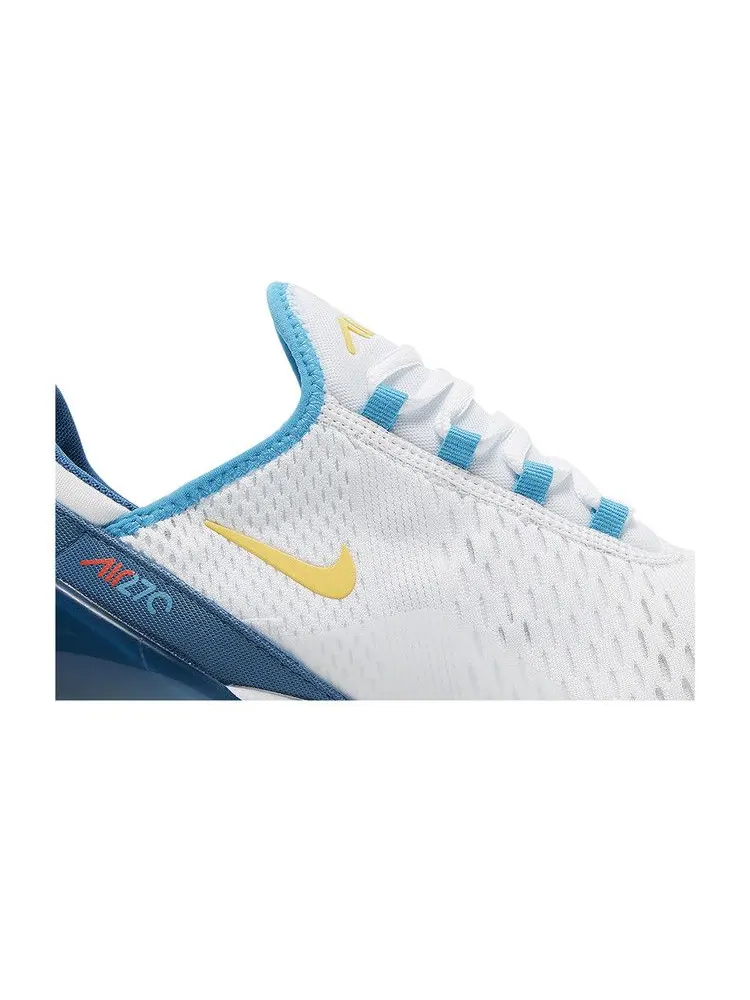 Кроссовки Nike Air Max 270 'White Industrial Blue Citron' — изображение 3 из 9, белый/синий/синий