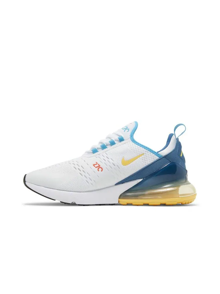 Кроссовки Nike Air Max 270 'White Industrial Blue Citron' — изображение 4 из 9, белый/синий/синий
