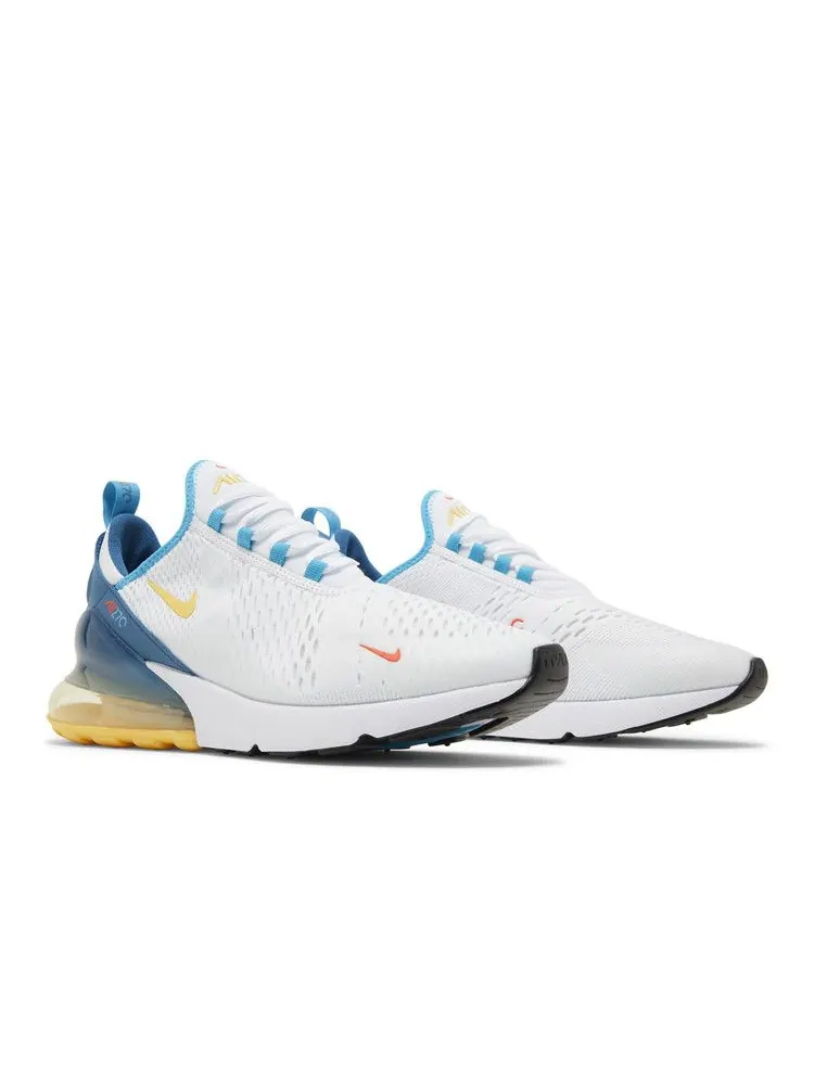 Кроссовки Nike Air Max 270 'White Industrial Blue Citron' — изображение 9 из 9, белый/синий/синий