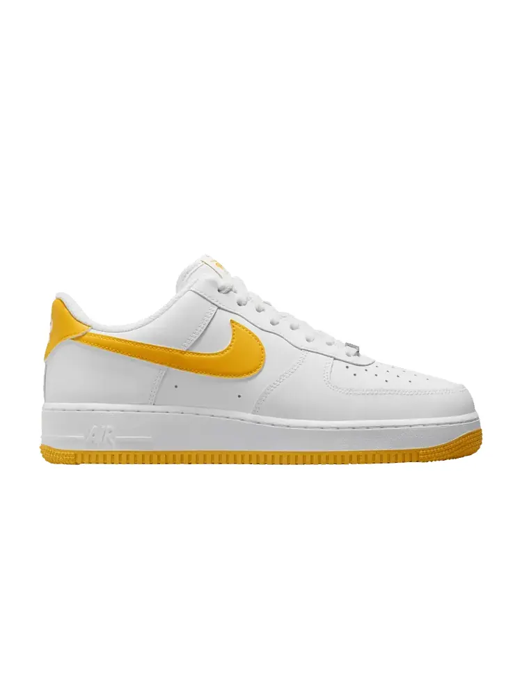 Кроссовки Nike Air Force 1 '07 'White University Gold' — изображение 1 из 1, белый/золотистый/белый