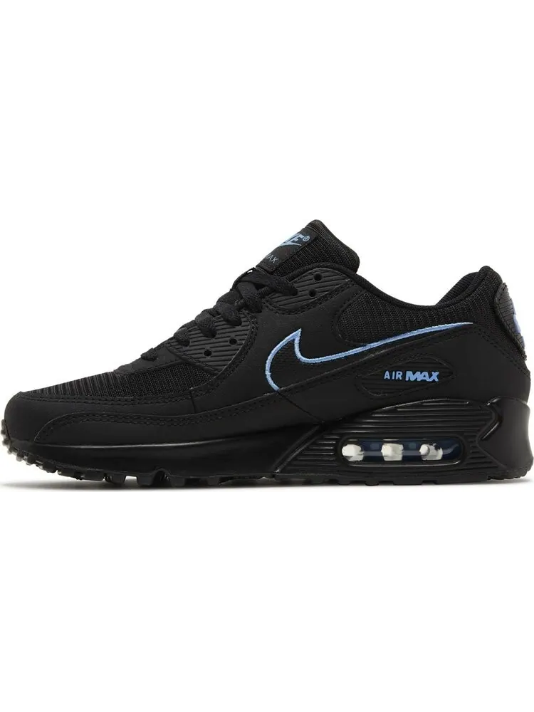 Кроссовки Air Max 90 'Black University Blue' — изображение 3 из 4, черный