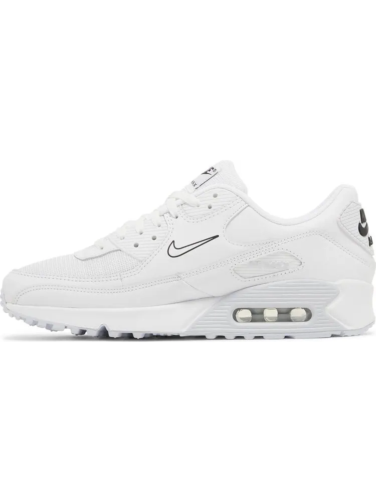 Кроссовки Air Max 90 'Multi Swoosh - White Bright Crimson' — изображение 3 из 4, белый