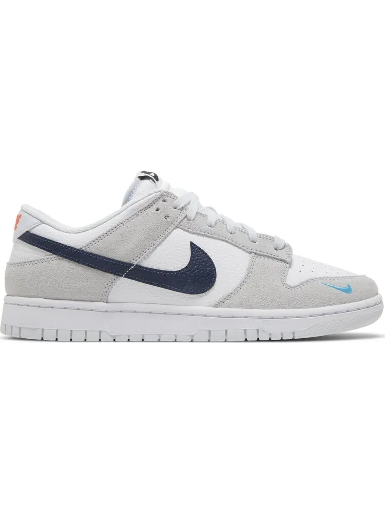Кроссовки Dunk Low 'Mini Swoosh - Football Grey Midnight Navy' — изображение 1 из 4, серый