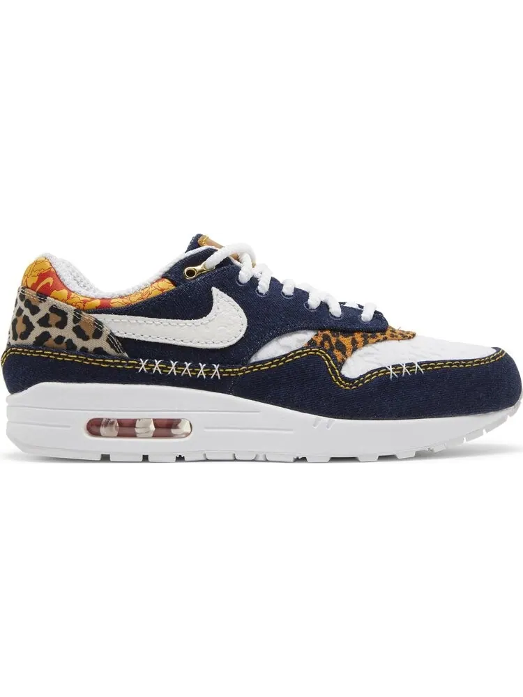 Кроссовки Air Max 1 Premium 'Denim Leopard' — изображение 1 из 4, синий