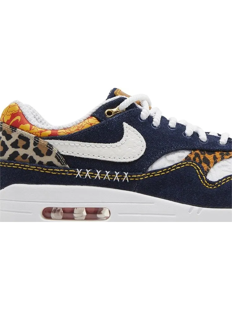 Кроссовки Air Max 1 Premium 'Denim Leopard' — изображение 2 из 4, синий